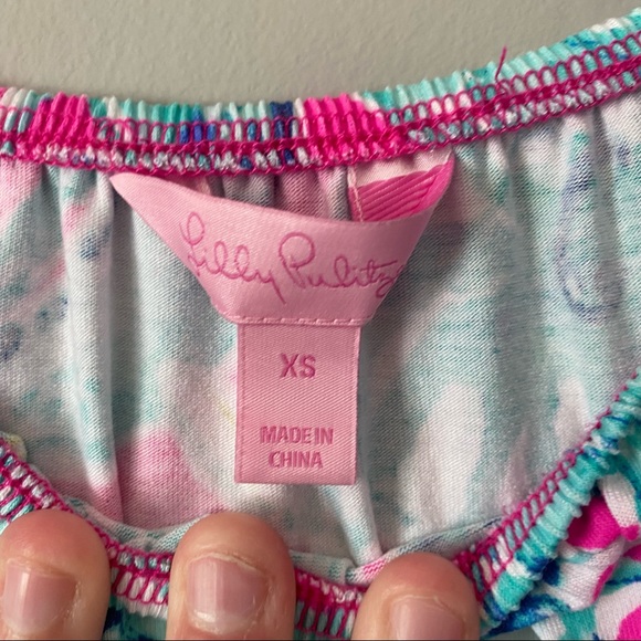 Lilly Pulitzer Lana Skort Romper Razberry Lobsters In Love - Picture 3 of 7